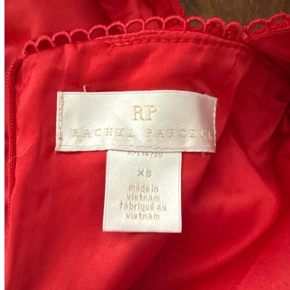 VGUC Rachel Parcell RP Red Lace Fit & Flare Cocktail Holidays Midi Dress XS - Picture 3 of 13